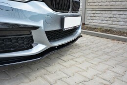 Cup Spoilerlippe Front Ansatz V.1 für BMW 5er G30/ G31 M-Paket schwarz Hochglanz