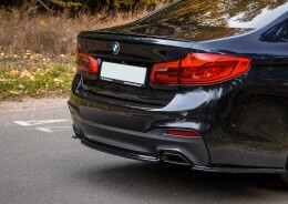 Mittlerer Cup Diffusor Heck Ansatz für BMW 5er G30/ G31 M-Paket schwarz Hochglanz