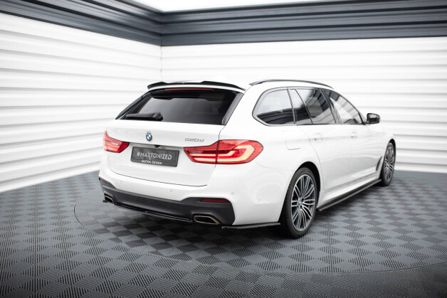 Heck Ansatz Flaps Diffusor passend für BMW 5er G30/ G31 M-Paket schwarz Hochglanz