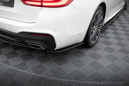 Heck Ansatz Flaps Diffusor passend für BMW 5er G30/ G31 M-Paket schwarz Hochglanz