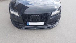 Street+ Spoilerlippe Front Ansatz V.1 passend für Audi S7 / A7 S-Line C7 schwarz Hochglanz