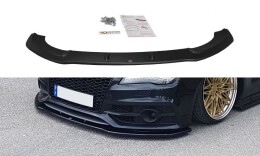 Cup Spoilerlippe Front Ansatz V.2 passend für Audi S7 / A7 S-Line C7 schwarz Hochglanz