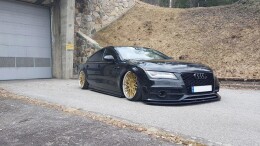 Cup Spoilerlippe Front Ansatz V.2 passend für Audi S7 / A7 S-Line C7 schwarz Hochglanz