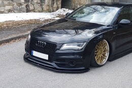 Street+ Spoilerlippe Front Ansatz V.2 passend für Audi S7 / A7 S-Line C7 schwarz Hochglanz