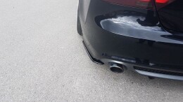 Heck Ansatz Flaps Diffusor V.1 für Audi A7 S-Line C7 schwarz Hochglanz