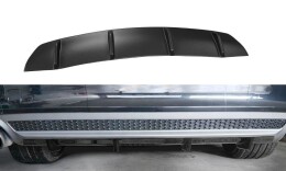Heck Ansatz Diffusor für Audi A7 Mk1 S-Line schwarz Hochglanz