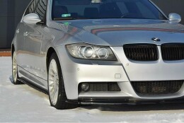 Cup Spoilerlippe Front Ansatz V.1 passend für BMW 3er E90 M Paket schwarz Hochglanz