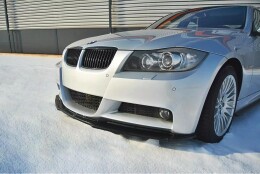 Cup Spoilerlippe Front Ansatz V.1 passend für BMW 3er E90 M Paket schwarz Hochglanz