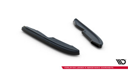Heck Ansatz Flaps Diffusor passend für BMW 3er E90 M Paket schwarz Hochglanz