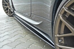 Seitenschweller Ansatz Cup Leisten für BMW M6 E63 schwarz Hochglanz