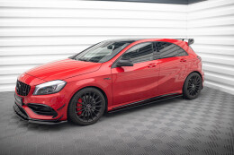 Seitenschweller Ansatz Cup Leisten passend für Mercedes A W176/ CLA 117 AMG/ CLA 117 AMG LINE Facelift schwarz Hochglanz