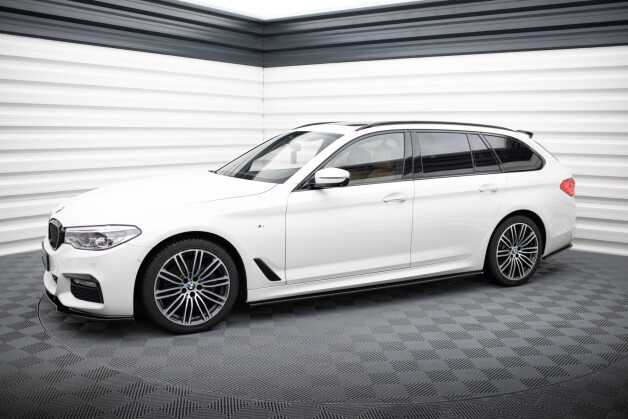 Street+ Seitenschweller Leisten passend für BMW 5er M-Paket / M550d / M550i G30/ G31 schwarz Hochglanz