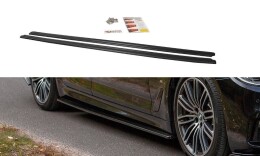 Seitenschweller Ansatz Cup Leisten für BMW 5er G30/ G31 M-Paket schwarz Hochglanz