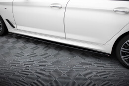 Seitenschweller Ansatz Cup Leisten für BMW 5er M-Paket / M550d / M550i G30/ G31  schwarz Hochglanz