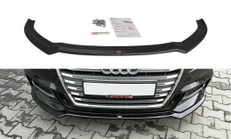 Cup Spoilerlippe Front Ansatz V.2 für Audi S3 / A3 S-Line 8V FL Limo schwarz Hochglanz