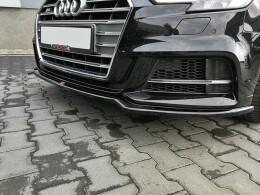 Cup Spoilerlippe Front Ansatz V.2 für Audi S3 / A3 S-Line 8V FL schwarz Hochglanz