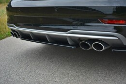 Mittlerer Cup Diffusor Heck Ansatz passend für Audi S3 8V FL Hatchback / Sportback / Limousine schwarz Hochglanz