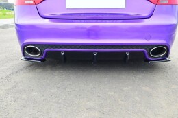 Heck Ansatz Diffusor passend für Audi RS5 Mk1 8T Facelift schwarz Hochglanz