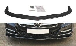 Cup Spoilerlippe Front Ansatz für Mercedes CLS C218 schwarz Hochglanz