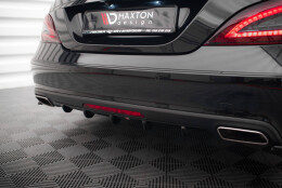 Heck Ansatz Diffusor passend für Mercedes-Benz CLS C218 schwarz Hochglanz