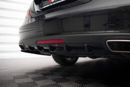 Heck Ansatz Diffusor passend für Mercedes-Benz CLS C218 schwarz Hochglanz