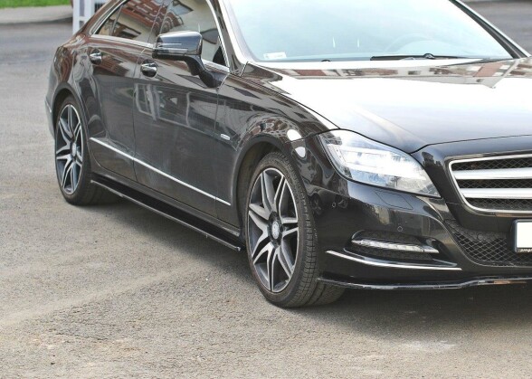 Seitenschweller Ansatz Cup Leisten V.1 passend für Mercedes-Benz CLS C218 schwarz Hochglanz