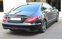 Street+ Seitenschweller Leisten V.1 passend für Mercedes CLS C218 schwarz Hochglanz