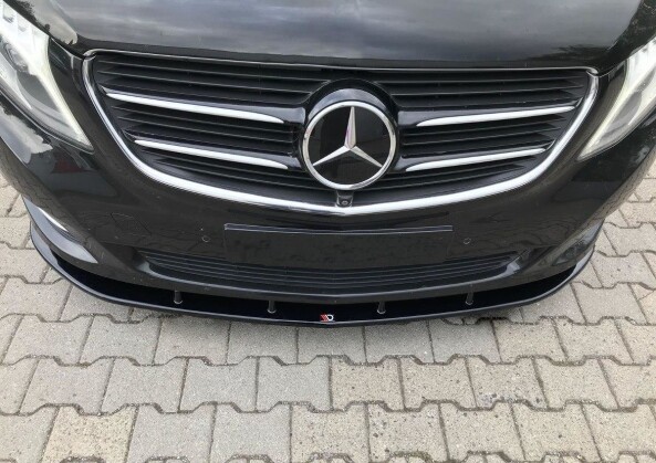 Cup Spoilerlippe Front Ansatz V.2 für Mercedes-Benz V-Klasse W447 schwarz Hochglanz