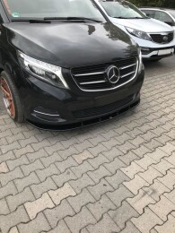Cup Spoilerlippe Front Ansatz V.2 für Mercedes-Benz V-Klasse W447 schwarz Hochglanz