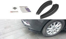 Heck Ansatz Flaps Diffusor für Mazda 3 BN Mk3 FL schwarz Hochglanz