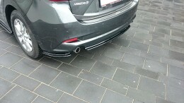 Mittlerer Cup Diffusor Heck Ansatz für Mazda 3 BM (Mk3) Facelift  schwarz Hochglanz