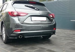 Mittlerer Cup Diffusor Heck Ansatz DTM Look passend für Mazda 3 BN (Mk3) Facelift DTM LOOK schwarz matt
