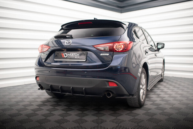 Heck Spoiler Aufsatz Abrisskante für Mazda 3 BN (Mk3) Facelift Carbon Look