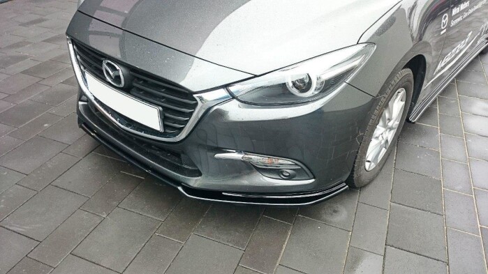 Cup Spoilerlippe Front Ansatz V.1 für Mazda 3 BN Mk3 FL schwarz Hochglanz