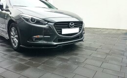 Cup Spoilerlippe Front Ansatz V.1 für Mazda 3 BN (Mk3) Facelift schwarz Hochglanz