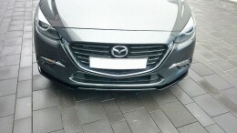 Cup Spoilerlippe Front Ansatz V.1 passend für Mazda 3 BN (Mk3) Facelift schwarz Hochglanz