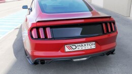 Heck Ansatz Flaps Diffusor für Ford Mustang Mk6 Carbon Look
