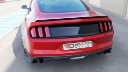 Heck Ansatz Flaps Diffusor passend für Ford Mustang Mk6 Carbon Look