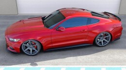 Seitenschweller Ansatz Cup Leisten passend für Ford Mustang Mk6 schwarz Hochglanz
