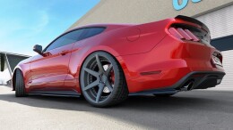 Seitenschweller Ansatz Cup Leisten passend für Ford Mustang Mk6 schwarz Hochglanz