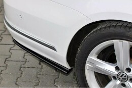 Heck Ansatz Flaps Diffusor passend für VW Passat R-Line B7 Variant schwarz Hochglanz