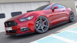 Street+ Spoilerlippe Front Ansatz passend für Ford Mustang Mk6 schwarz Hochglanz