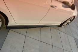 Seitenschweller Ansatz Cup Leisten für VW GOLF 7 GTI PREFACE/FACELIFT (breit) schwarz Hochglanz