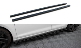 Seitenschweller Ansatz Cup Leisten passend für VW GOLF 7 GTI PREFACE/FACELIFT (breit) schwarz Hochglanz