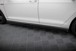Seitenschweller Ansatz Cup Leisten passend für VW GOLF 7 GTI PREFACE/FACELIFT (breit) schwarz Hochglanz