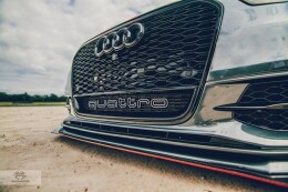 Racing Cup Spoilerlippe Front Ansatz passend für AUDI A6 C7 S-LINE (2 SPLITTER = 1 SATZ)