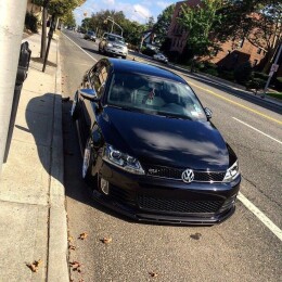 Cup Spoilerlippe Front Ansatz passend für VW JETTA VI GLI schwarz Hochglanz