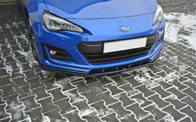 Cup Spoilerlippe Front Ansatz V.1 passend für Subaru BRZ Mk1 Facelift schwarz Hochglanz