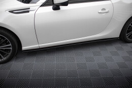 Seitenschweller Ansatz Cup Leisten V.1 passend für Subaru BRZ Mk1 / Mk1 Facelift / Toyota GT86 Facelift schwarz Hochglanz