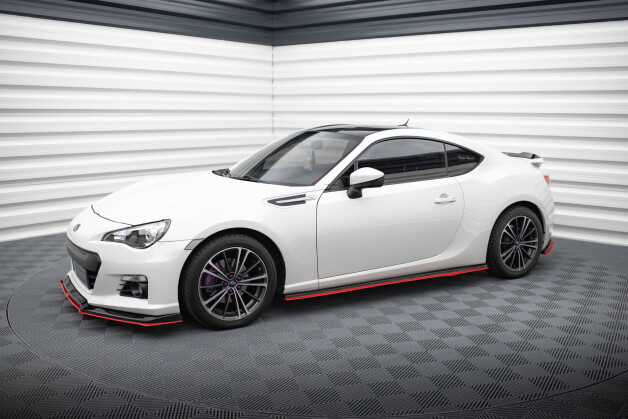 Seitenschweller Ansatz Cup Leisten V.2 passend für Subaru BRZ Mk1 / Mk1 Facelift / Toyota GT86 Facelift schwarz Hochglanz